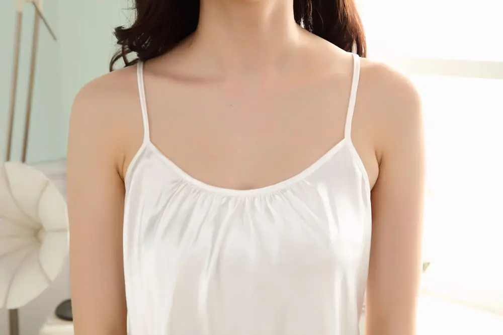 Модный женский халат из искусственного шелка, ночная рубашка, белое летнее банное платье, одежда для сна, одежда для сна, размер M L XL XXL MS05