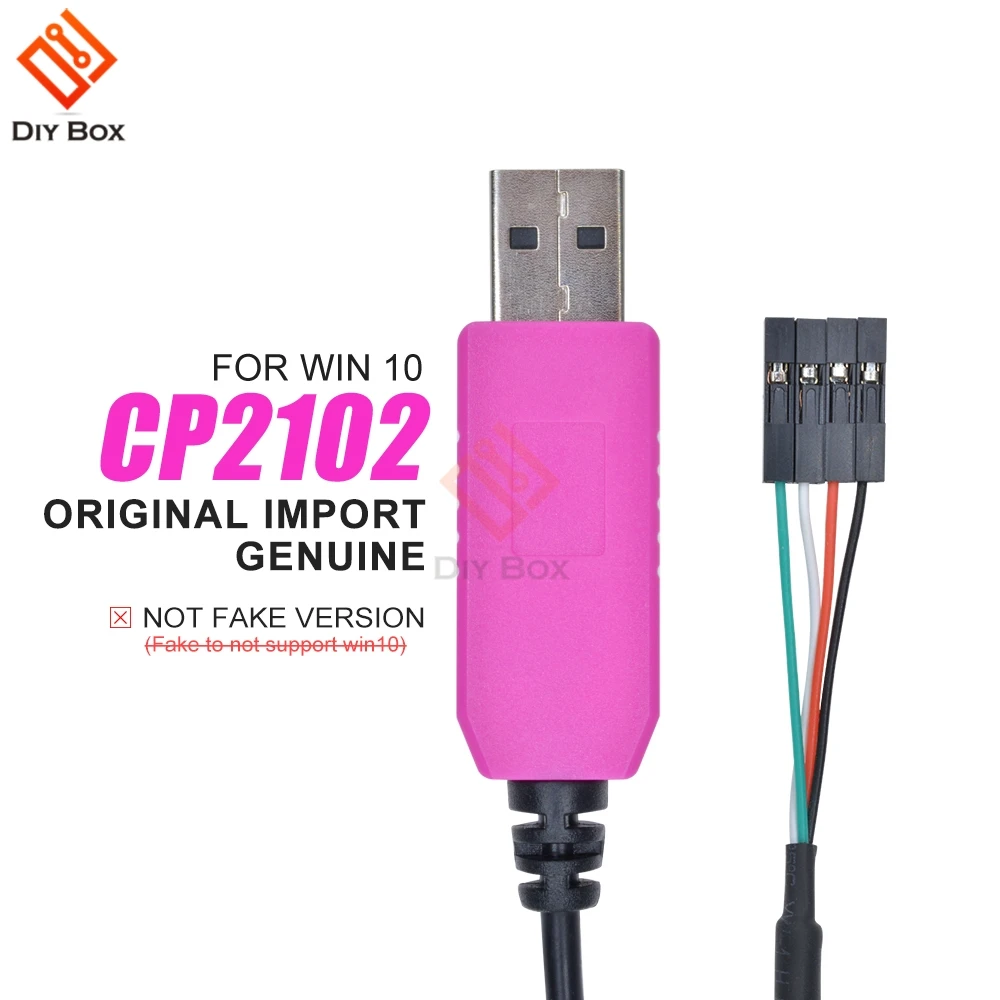 Оригинальный 1 м CP2102 USB к UART TTL кабель модуль 4 Pin P Серийный адаптер загрузка для Win10