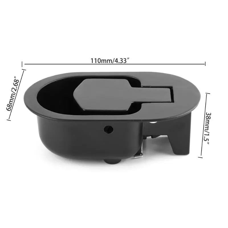 Sofa Adjustment Office Furniture Buckle Function Chair Handle (Bottom Two Holes) Black Circle
