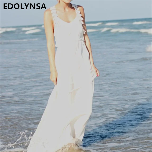 White Cotton Beach Dress