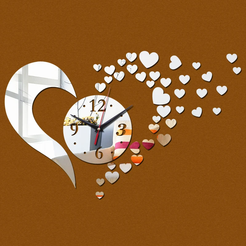 home decor ayclic mirror wall clock modern design watch gift Living Room Acrylic promotion Multi-piece set | Дом и сад