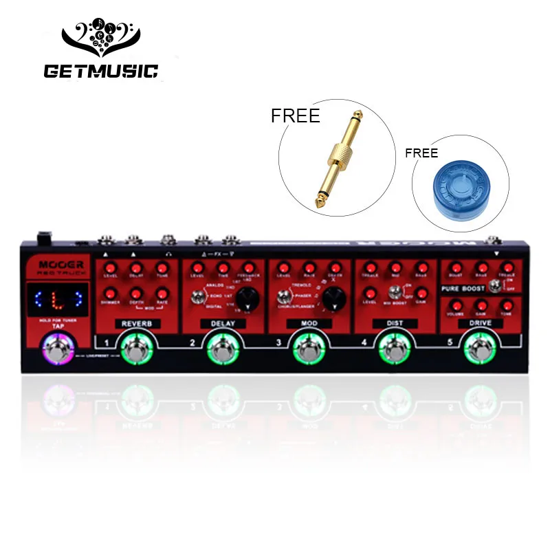 MOOER Red Truck комбинированная педаль эффектов с прецизионным гитарным тюнером Boost