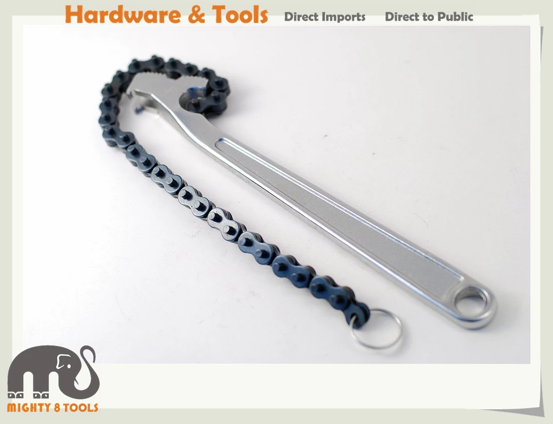 

12" Heavy Duty Oil Filter Chain Wrench Oil Cup Removal Auto Plumbing Pipe Tool