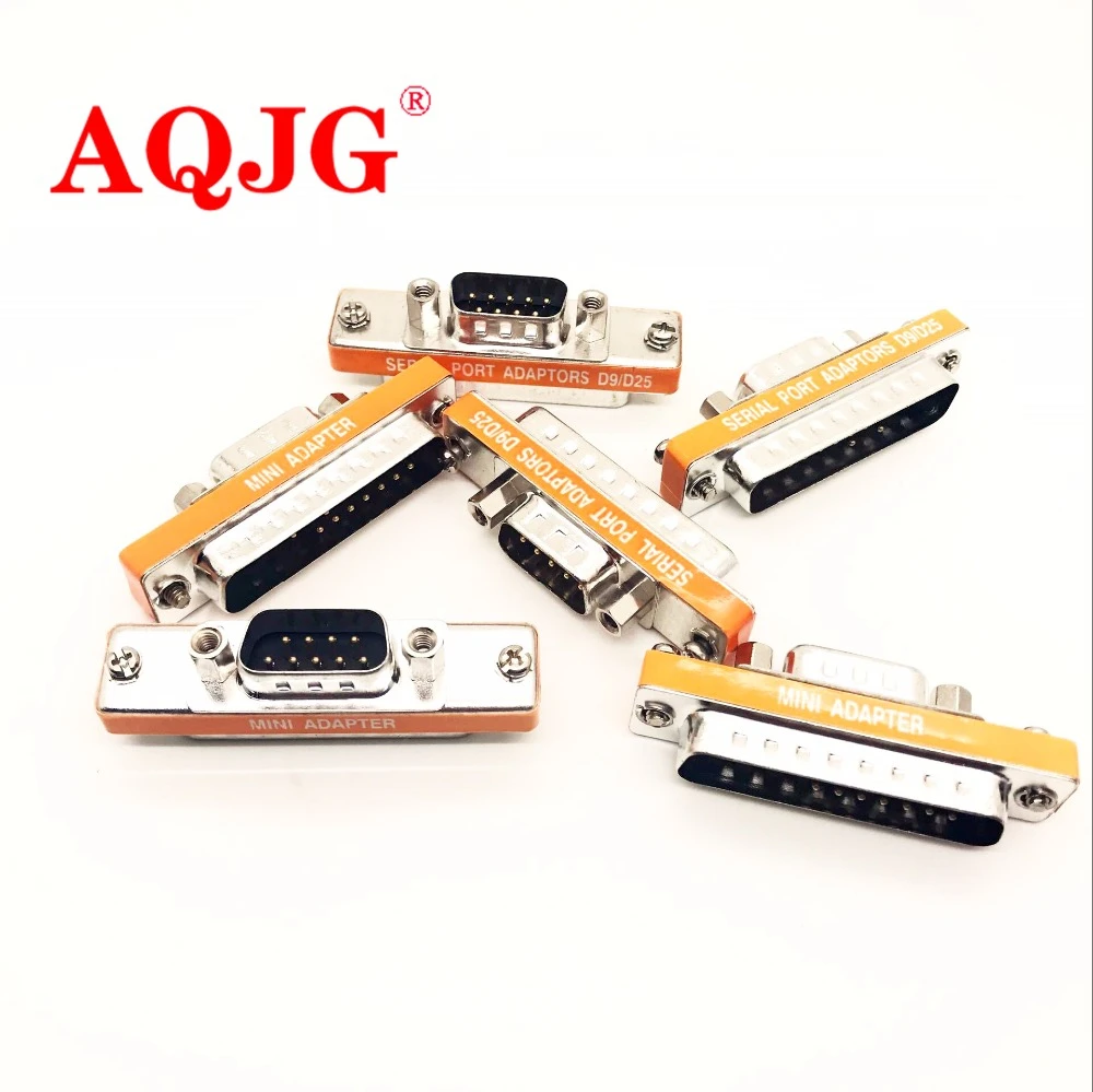 Db9 Db25 Male To Male Adapter D9/d25 Serial Port Adaptor 9pin/25pin