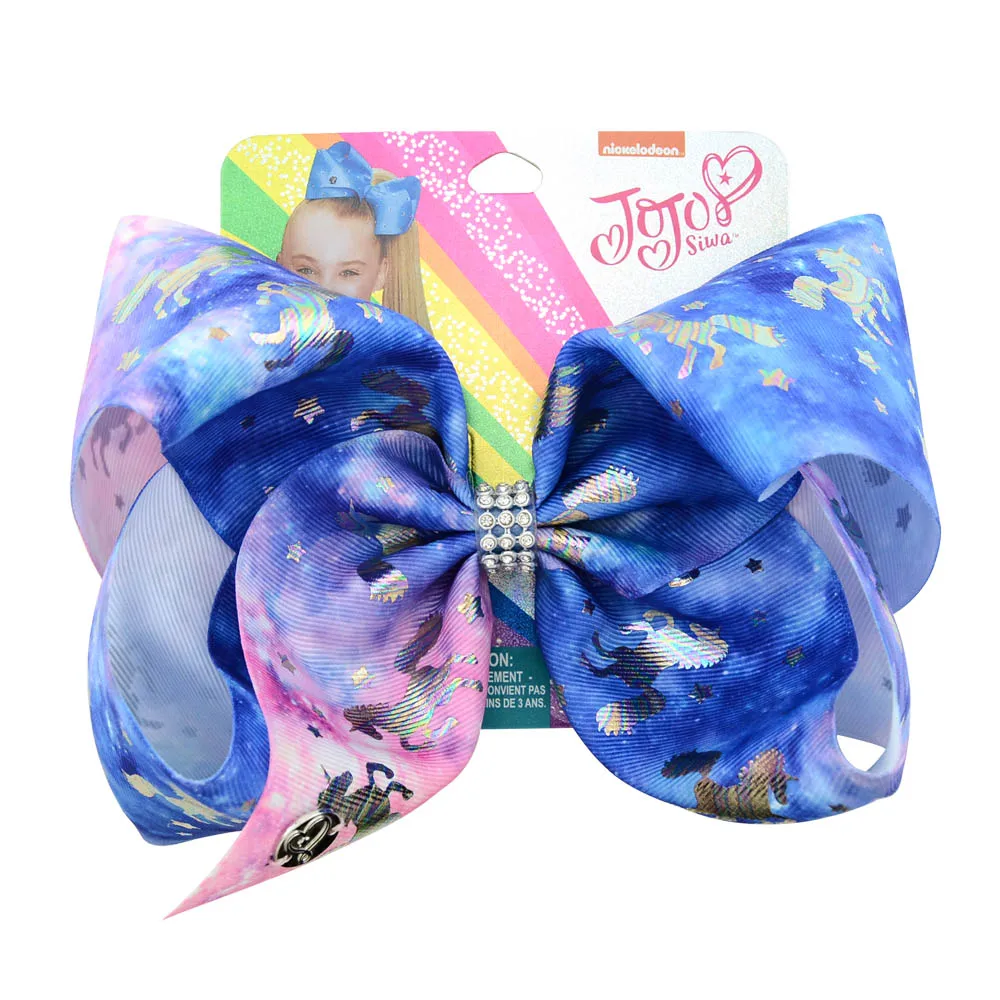 Банты для волос JoJo Siwa 1 шт. 8 дюймов разноцветные градиентные банты из ленты с