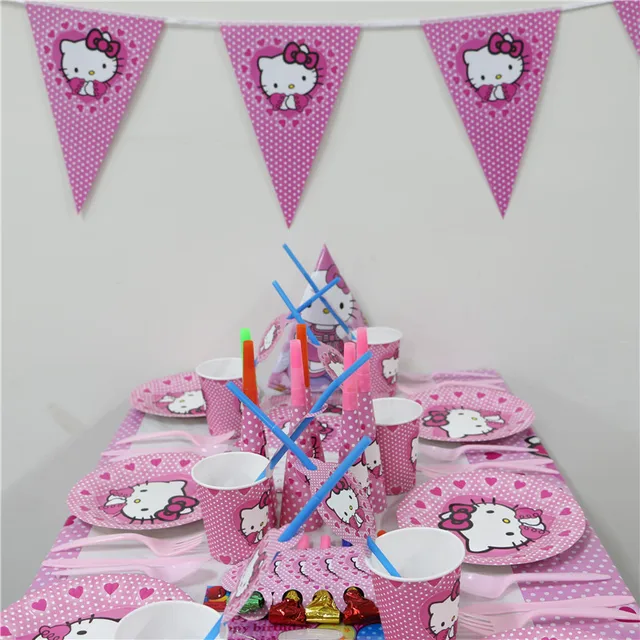 Wholesale 1pack 45pcs Cartoon Hello Kitty Kids 1st Birthday Theme