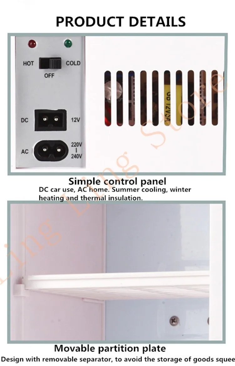 4L холода и тепла DC12V/AC220V мини-холодильник Портативный для студентов бытовой общежитие с помощью