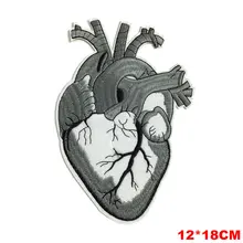Motorcycle Jacket Patches Heart 3D Embroidered Biker Patches Iron on Stickers for Clothes Badge Portugal Jersey Parches Bordados