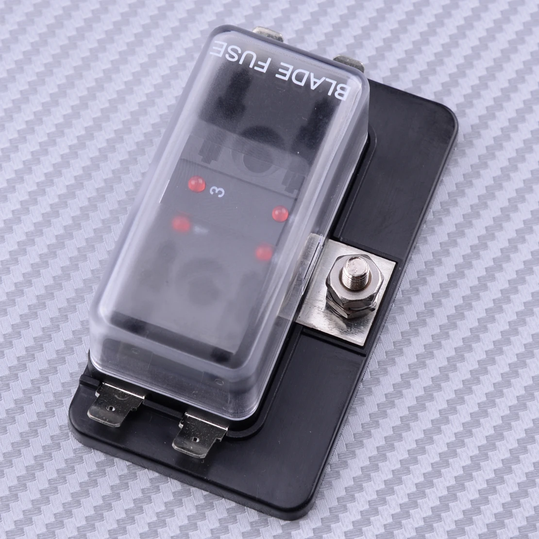 

CITALL 4 Way 32V DC R3-76 Fuse Box with LED Lamp Holder Block Boat Automotive Terminals Blade Car Circuit Standard