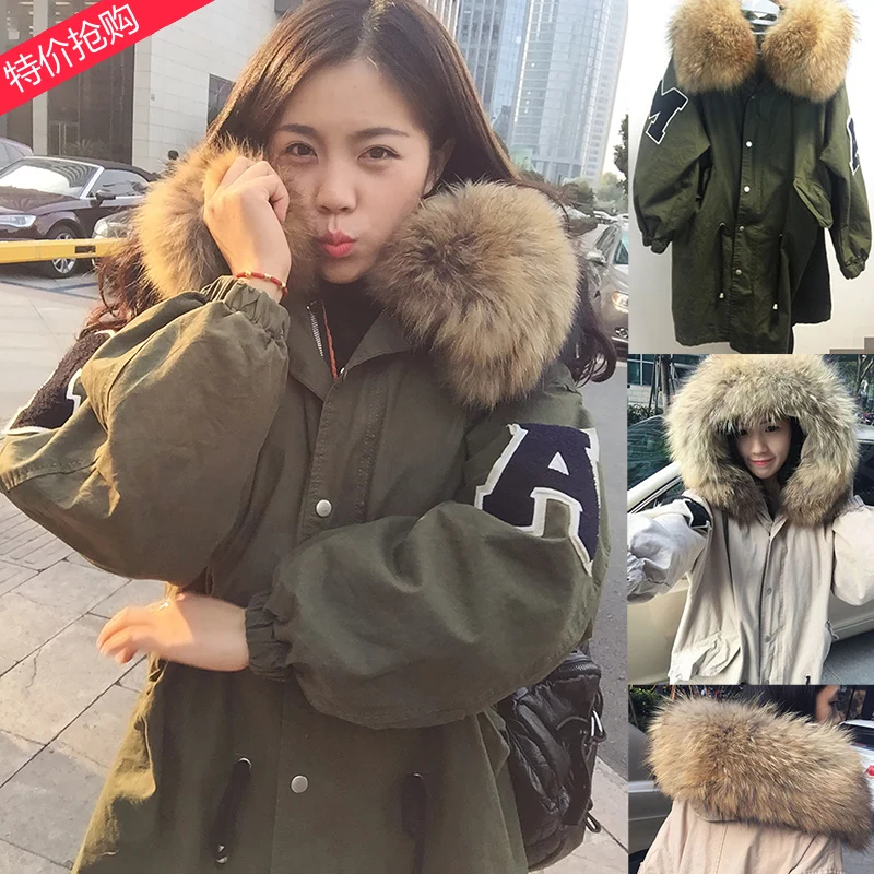 New 2016 font b Winter b font font b Coats b font Women Jackets Real Large