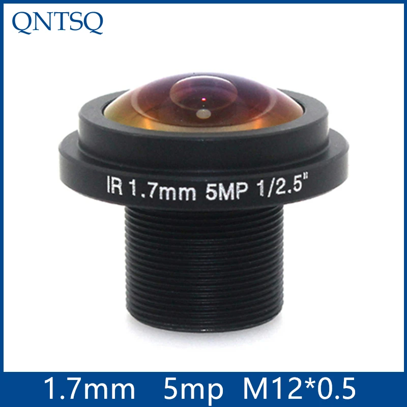 Fisheye 5.0MP 1.7mm 170° Panoramic M12 IR board HD CCTV lens for Security Camera