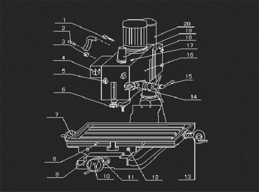 ZX25 Многофункциональный бурения и фрезерные машины малые промышленные машины Инструмент Desktop металлический сверление машины 220 V/110 V