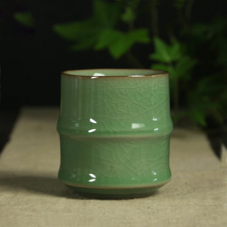 

Exquisite Interesting Chinese Classical Glaze Porcelain Bamboo Small Tea Cup