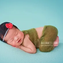 Детские комплект одежды ручной вязки мохер Пижамке Штаны и Headware подарок для малышей новорожденных из мягкого новорожденных реквизит