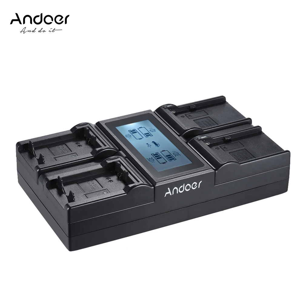 

Andoer NP-FW50 NPFW50 NP-F970 4-Channel Digital Camera Battery Charger for Sony a7 a7R a7sII a7II a6500 A6300 NP-F550 F750 etc