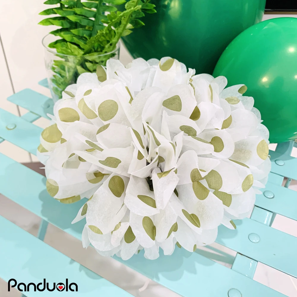 

Birthday Party Decoration Kit Gold Polka Dots Pom Poms Happy Birthday Banner Pennant Flags Balloons for Birthday