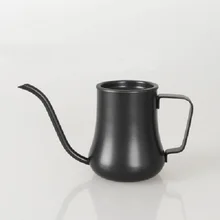 Ручной Кофеварка бытовой черный нержавеющая сталь мини длинный рот капельного фильтра горшок