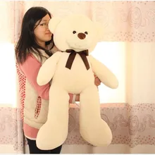 Чучело 90 см плюшевая игрушка белый бежевый плюшевый мишка прекрасный подарок, кукла w436