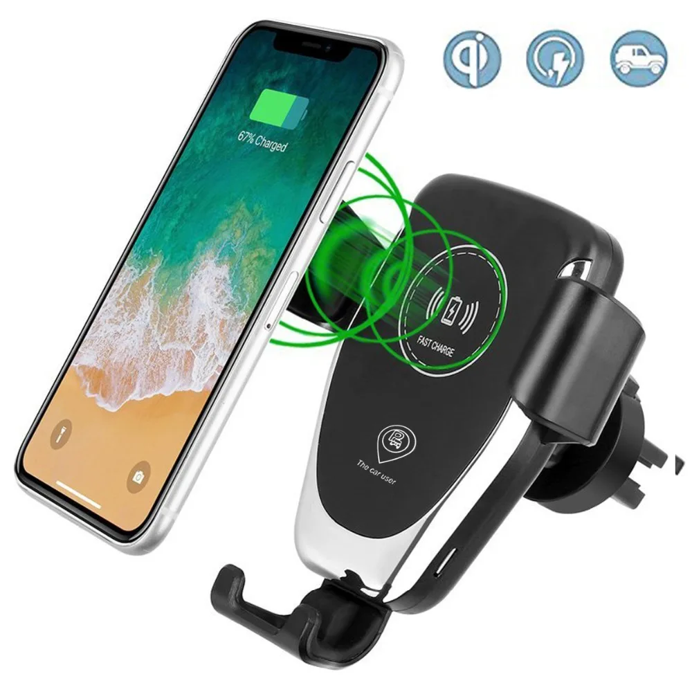 Автомобильное крепление Qi Беспроводной Зарядное устройство для IPhone X 8/8 плюс samsung