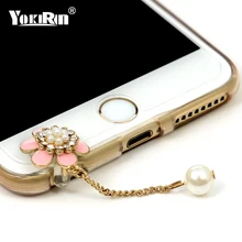 YOKIRIN Универсальный цветок Стразы против пыли Разъем мобильный телефон, пыленепроницаемый, вилка для iPhone samsung huawei Xiaomi 3,5 мм наушники