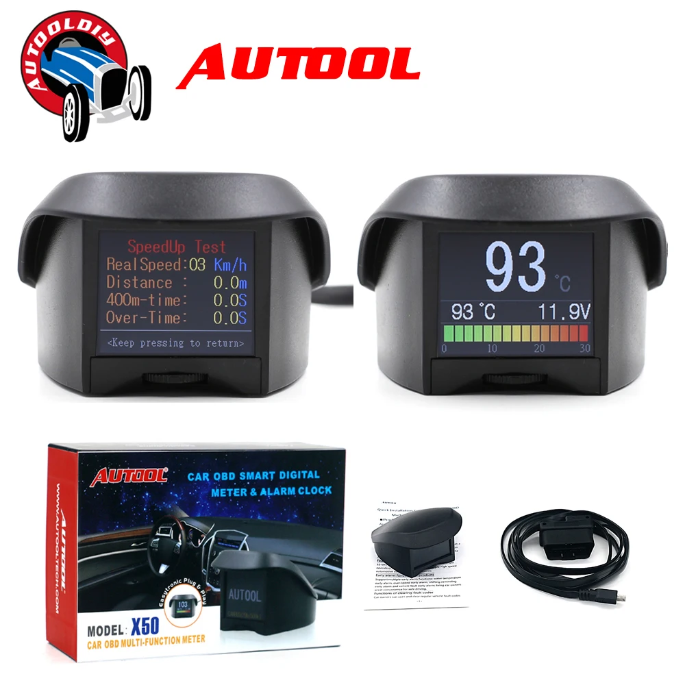AUTOOL X50 Автомобиля OBD Смарт-Цифровой и Раннего Оповещения код неисправности
