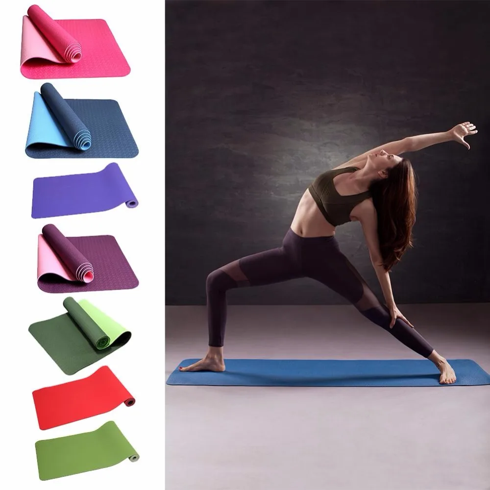TPE Yoga mats fitness Pilates Elastic tasteless Soft comfortable