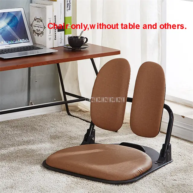 Floor Folding Living Room Chairs Single Soft Seat Sitting Backrest