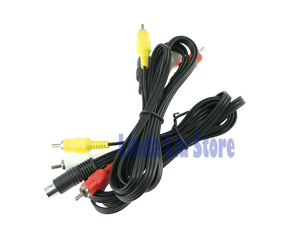 Прочный Аудио Видео AV кабель chengdianwan 1 8 м 6 футов для Sega Saturn SS A/V RCA Соединительный