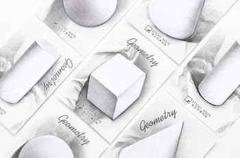 

2pcs Creative Sketch geometric pattern Self-Adhesive Memo Pad Sticky Notes memo boards Bookmark School Office Supply papelaria