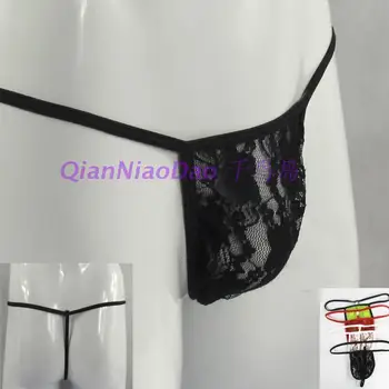 

Mens lace string thong panties sexy transparent one piece pouch thong