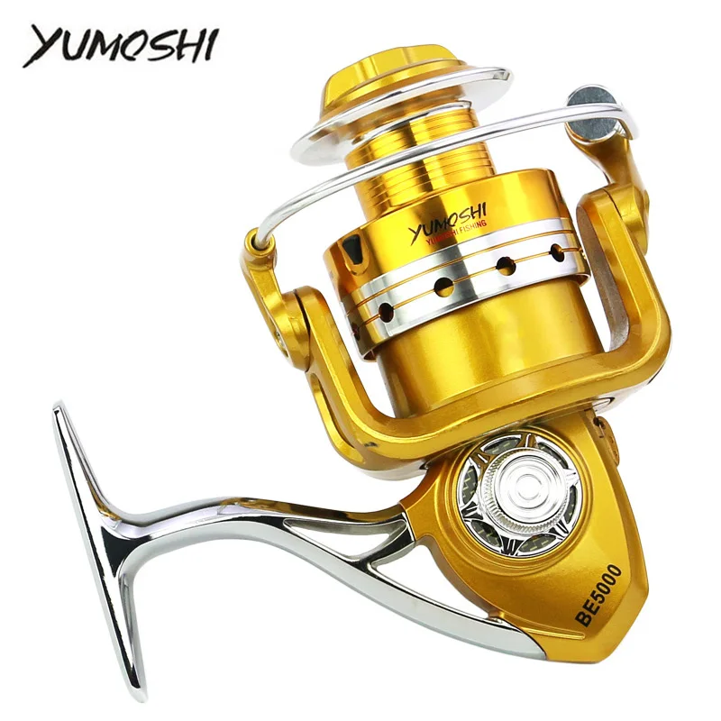 

YUMOSHI BE Series Spinning Fishing Reel 12+1BB Carp Casting Baitcasting Baiting For Fresh/Salt Water Metal Spool Fishing Tackle