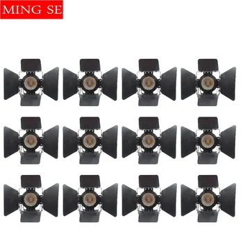 

12pcs/lot 2018 LED Par COB 100W With Barn Door High Power Aluminium Case Stage Lighting with 100W COB ,cool white and warm white
