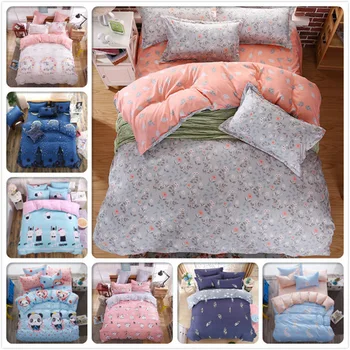 

Flower Floral Child Boy Girl 4 pcs Home Textiles 1.5m 1.8m 2m Bed Sheet Duvet Covers Pillowcase Full King Queen Twin Single Size