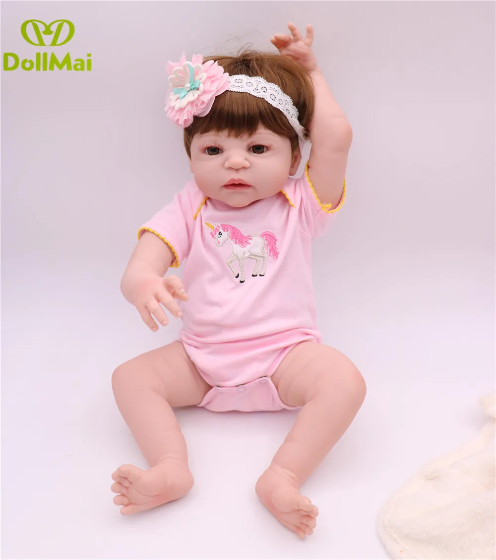 Кукла bebe Reborn 22 дюйма настоящая силиконовая кукла reborn для малышей виниловые