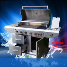 Exported to Australia super quality luxurious garden villa gas bbq machine full stainless steel overall barbecue grill vertical