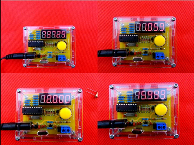 DIY наборы от 1 Гц до 50 МГц кварцевый генератор счетчик частоты цифровой светодиодный PIC с Чехол