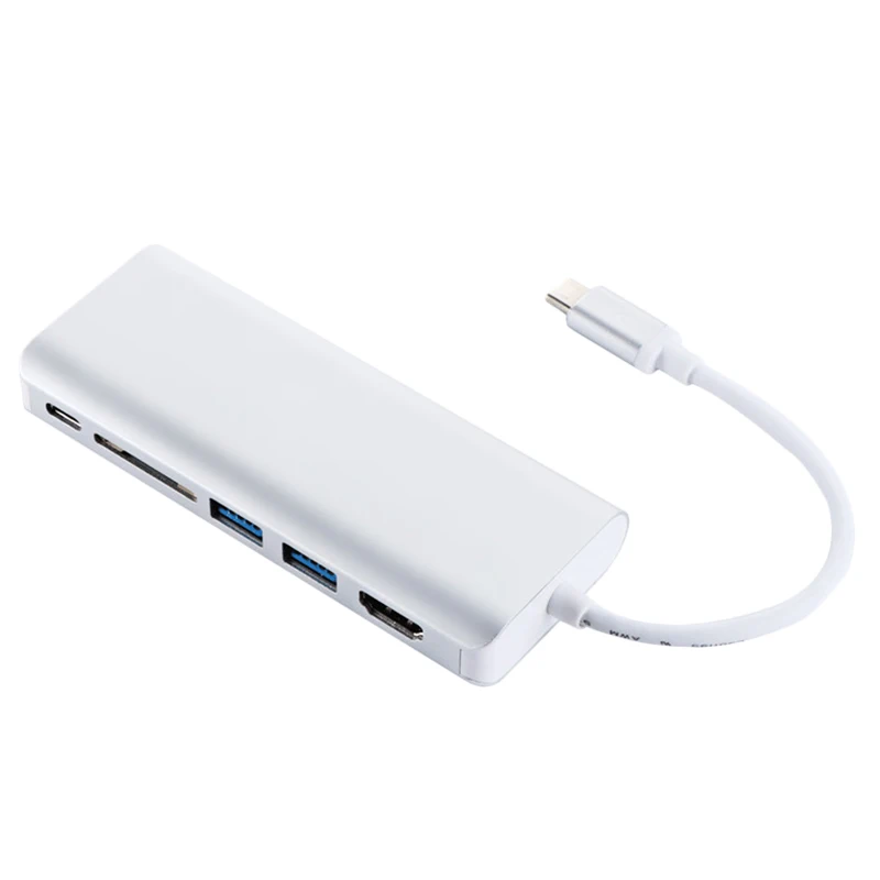 6в1 Usb 3 0 Type-C концентратор многопортовый адаптер Hdmi Rj45 конвертер - Цена: 