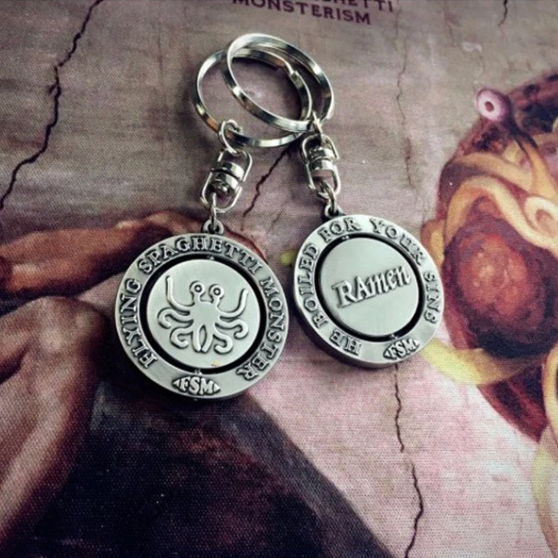

Pastafarianism Pastafarian church atheism Key Ring