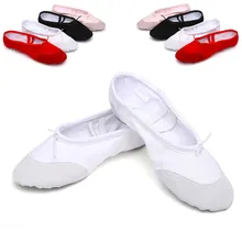 According The CM To Buy,Canvas Flat Slippers White Pink White Black Ballet Shoes For Girls Children Woman Yoga Gym Free Shipping