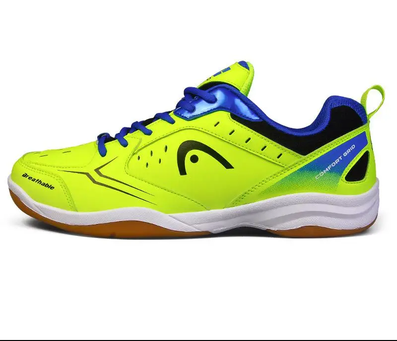 Мужская и мужская обувь для бадминтона с нескользящей подошвой; дышащие Нескользящие теннисные кроссовки; профессиональная спортивная обувь - Цвет: 1768 yellow