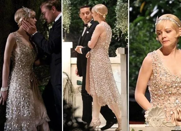 Luxury Bling Sparkle Hot The Great Gatsby Dresses V Neck Tea Length Luxury Bling Sparkle Hot The Great Gatsby Dresses V Neck Tea Length With Crystal