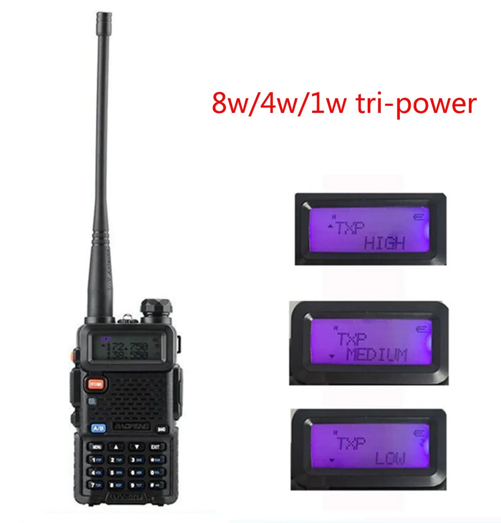 2 шт Handy 8 Вт BaoFeng UV-5R de 10 км охотничья рация дальний радиосвязь comunicador profissional FM uv 5r+ двухсторонняя радиоприемная рация ham