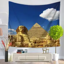 CAMMITEVER Полиэстер Египет Сфинкс Стене Висит Гобелен 150X130 см Архитектуры Покрывало Одеяло Общежитие Коврик Для Йоги Главная Декор Номеров