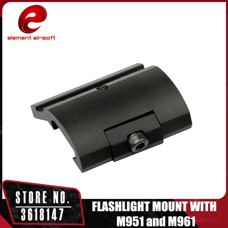 

Element Flashlight RIS Offset Rail Mount with M951 M961 for Eronomic Handguard Rail Airsoft Accessories BK DE EX289