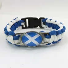 Модный браслет с надписью love scotland, национальный флаг, ручная работа, шотландский браслет, Модный женский и мужской браслет с орнаментом, шотландский Флаг