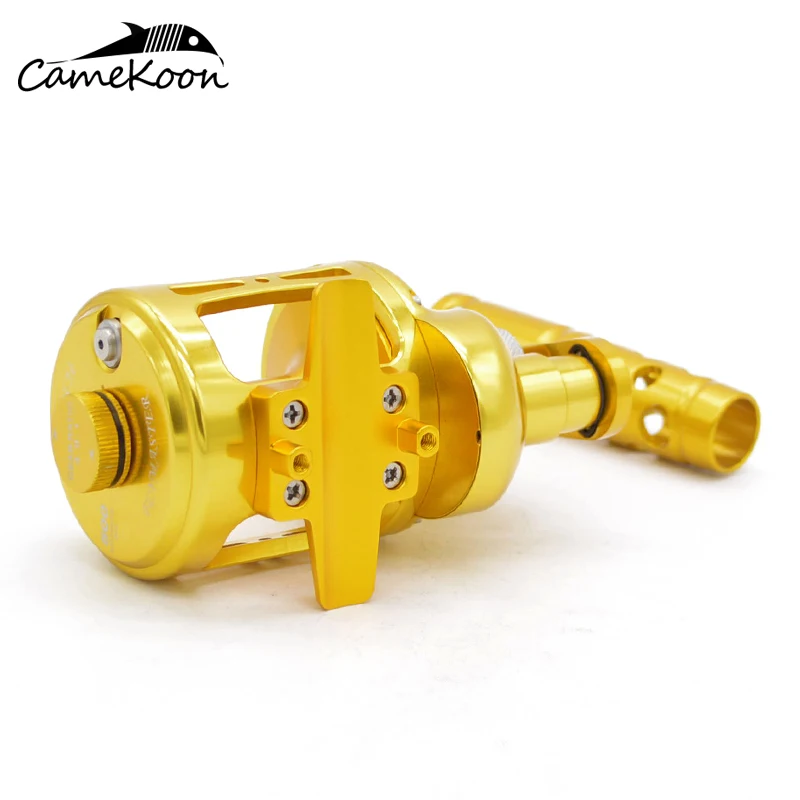 Carretel de Pesca em Água kg de Fibra Camekoon Alavanca Arrastar Jigging Convencional 35 Carbono Arraste Salgada Trolling Grande Jogo 8 Esporte e Lazer