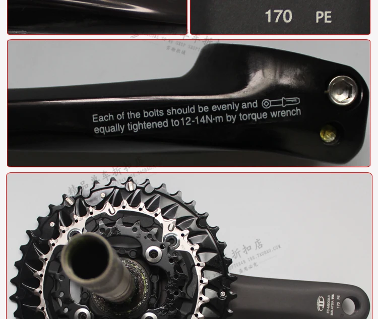 Новый Shimano Deore M6000 20s 3x10 МТВ набор коленчатых и нижних кронштейнов черный 40/30/22T 170 мм