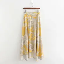 XD45-2200 Европейская и американская мода Цветочная длинная юбка