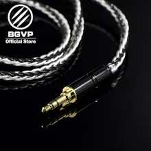 BGVP 6N 600 core earphones Hybrid cable 2.5mm 3.5mm 4.4mm DIY cable MMCX interchangeable Hifi Headphone upgrade cable DM6 bgvp m1 apt x bluetooth v4 2 cable for mmcx earphones hifi 8 core occ silver plated cable with microphone for shure for ue