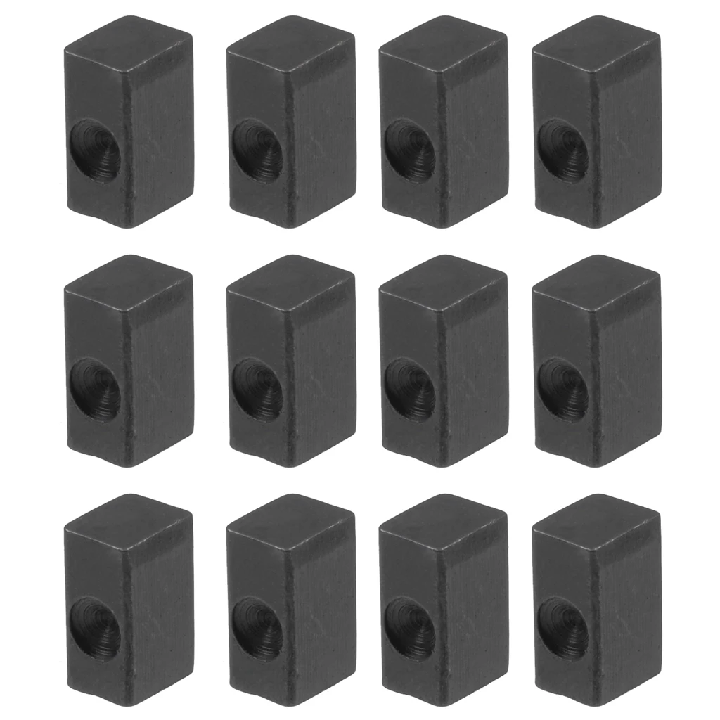 12Pcs 8x4x5mm Metal High Quality Electric Guitar String Iron Block For Tremolo Bridge Electric Guitar Replacement Parts Black